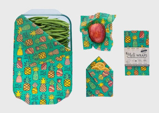Beeswax Food Wrap - Pineapple Print - The Peony Haus