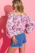 LOVELY ENTRANCE WOVEN TOP