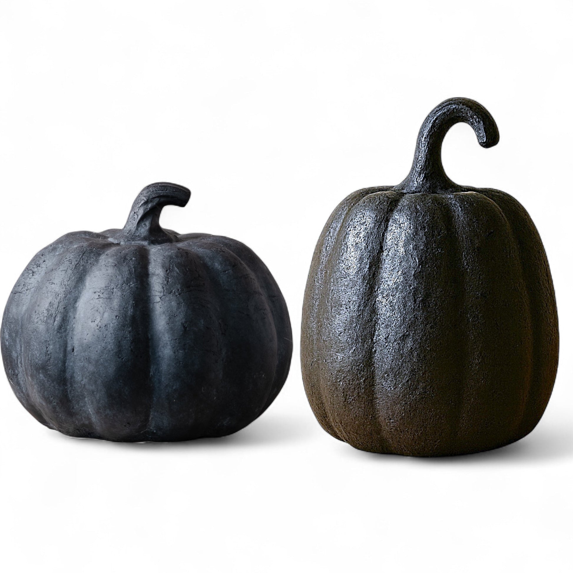 Black Terracotta Pumpkins | 2 Sizes
