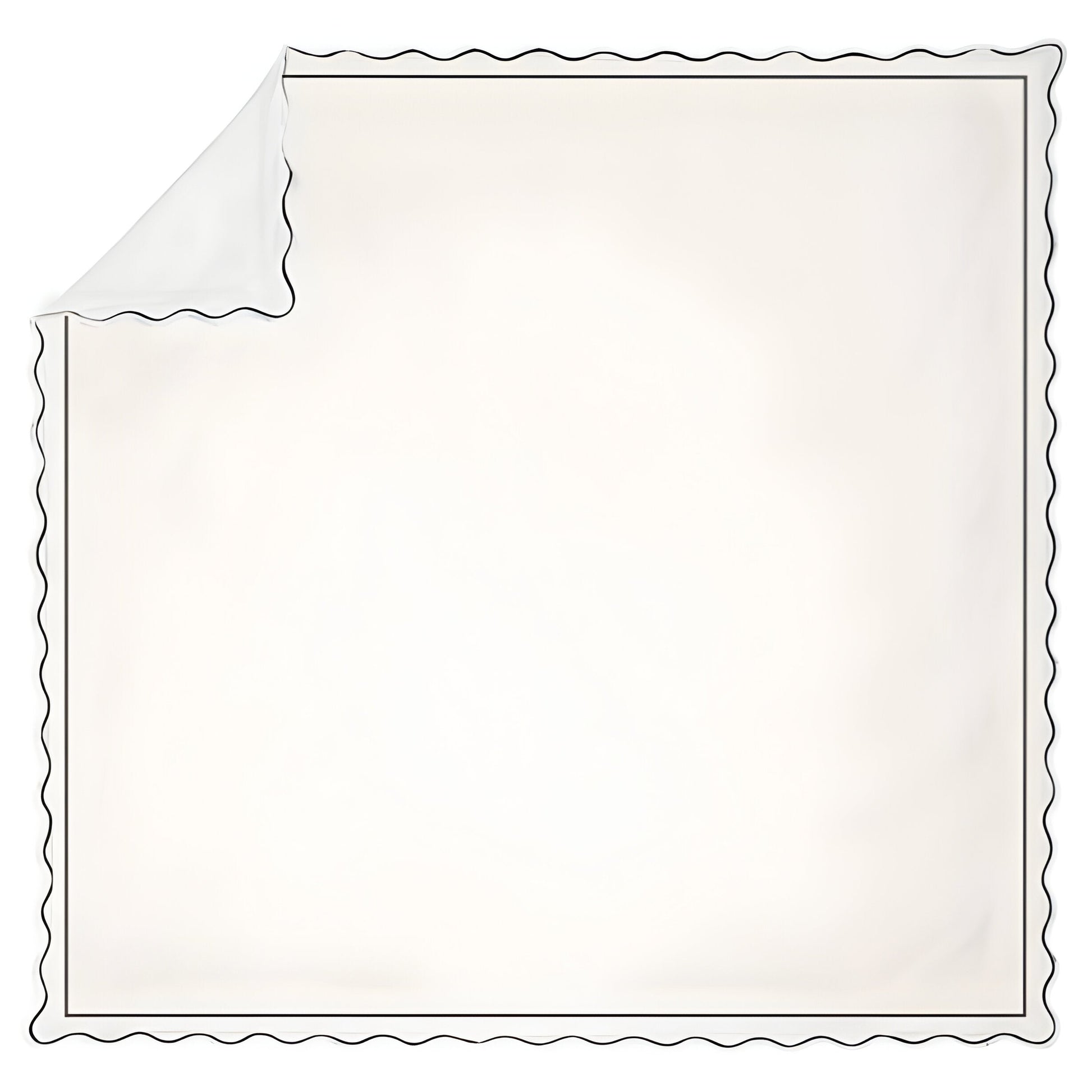 400TC Cotton Scallop Embroidery & Border Sateen Solid Duvet Cover Set
