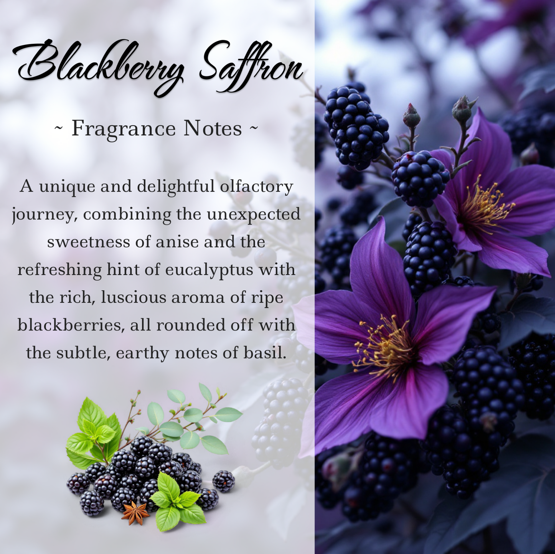 Blackberry Saffron Crystal-Enhanced Reed Oil Diffuser, 100ml