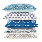 Hand Stitched Block Print Kantha Pillow Sham Pairs