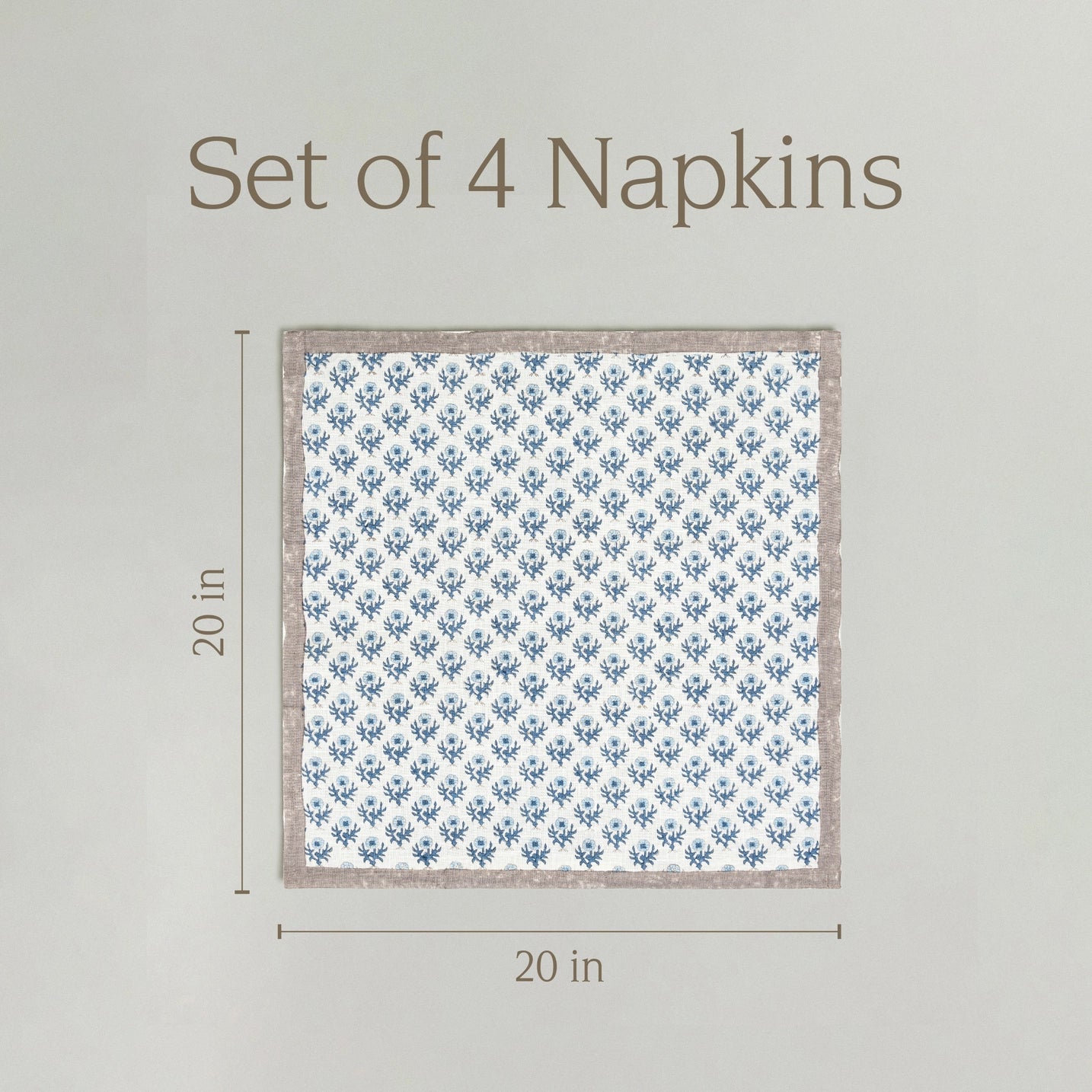 Over&Beck Hand-Blocked Cotton Napkins