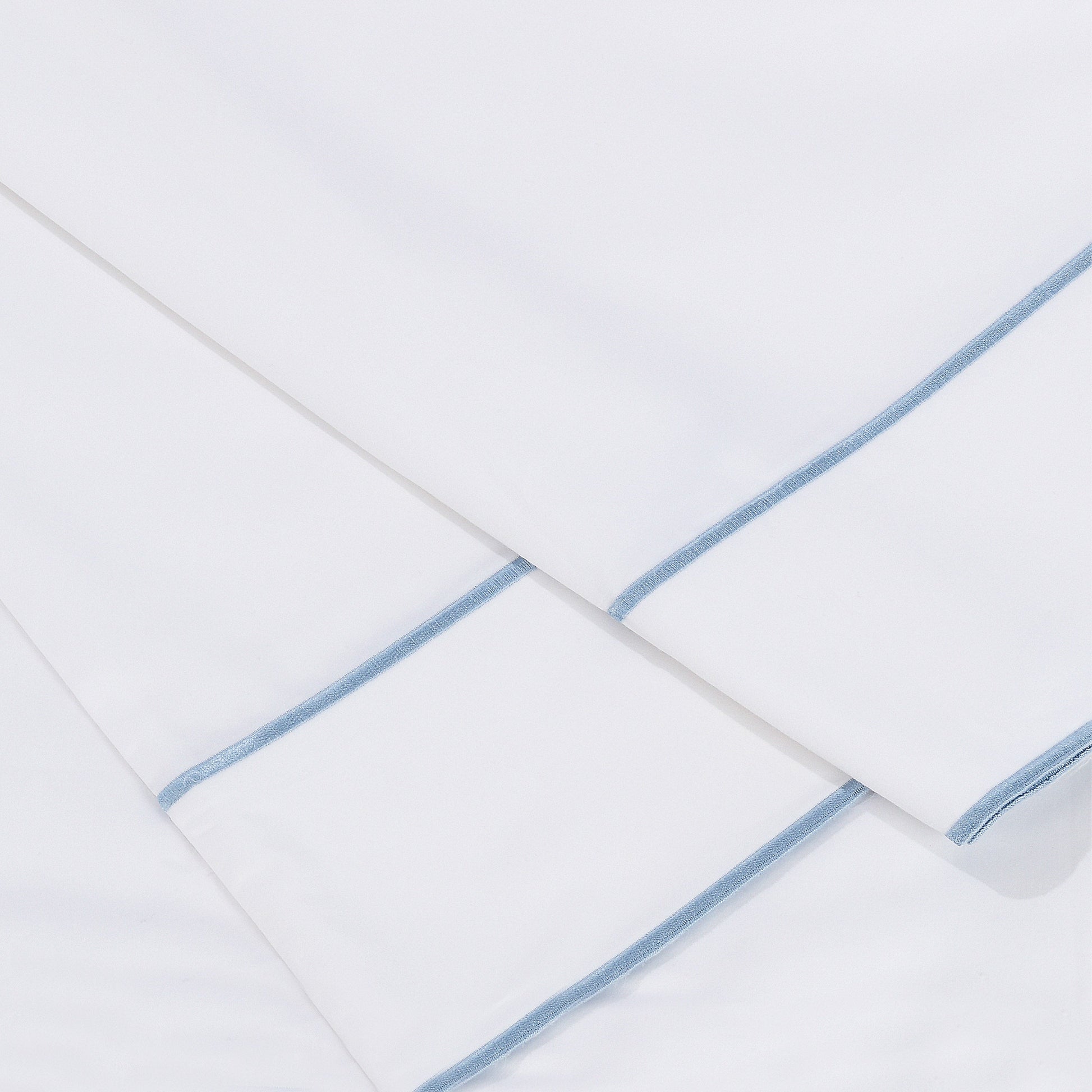 600 Thread Count Framed Sateen Embroidered Cotton Pillowcase Pair