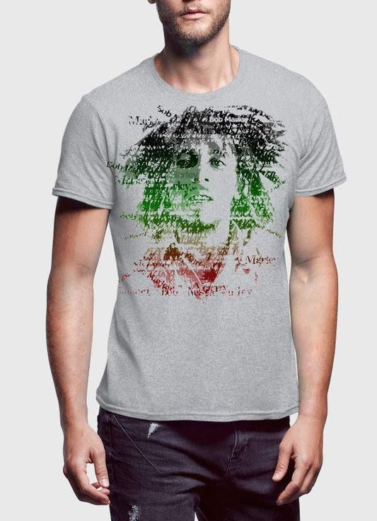 Bob Marley Amplified Depth Black Half Sleeve Men T-Shirt - The Peony Haus