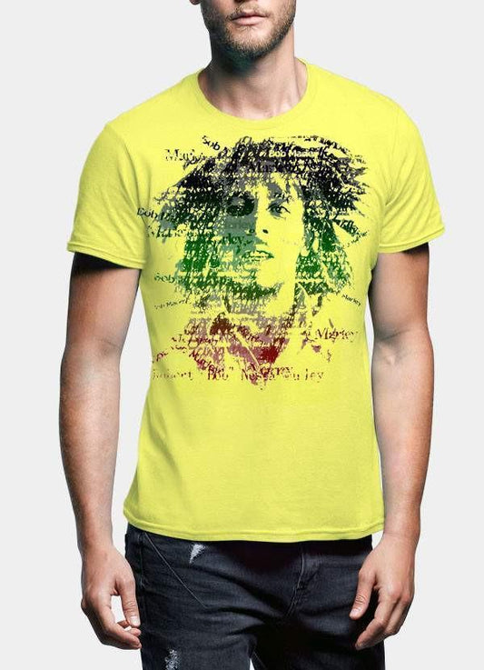 Bob Marley Amplified Depth Black Half Sleeve Men T-Shirt - The Peony Haus
