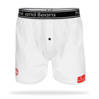 Mens Cotton Boxer Shorts White