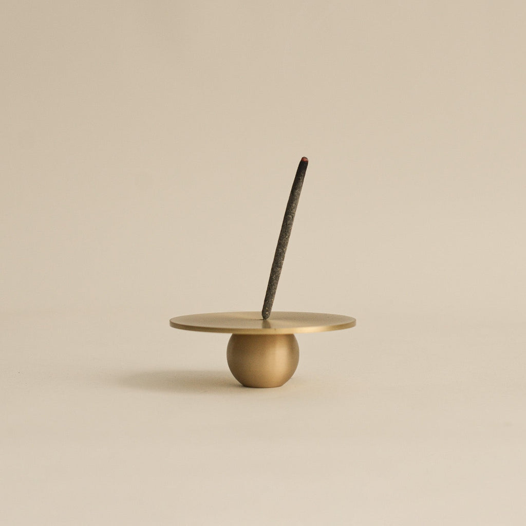 Orb Brass Incense Holder