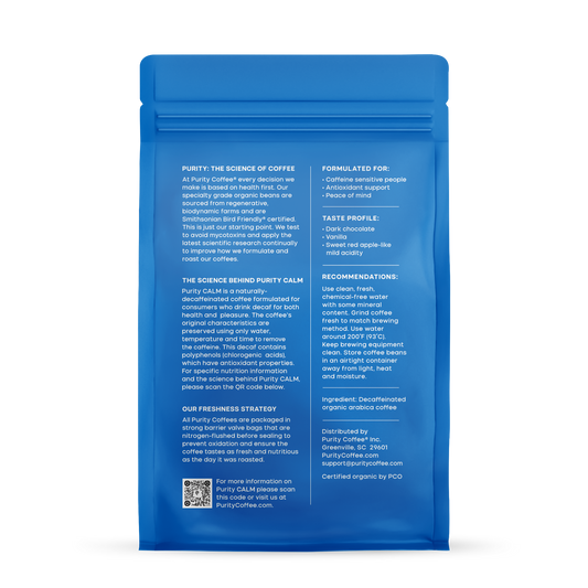 CALM: Decaf Whole Bean Coffee - The Peony Haus