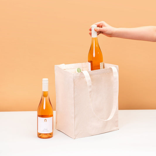 Canvas Wine Tote - The Peony Haus