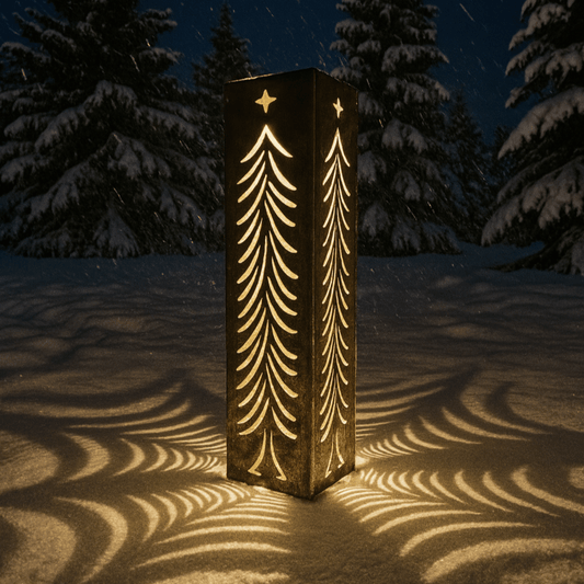 Christmas Tree Solar Luminary - Steel