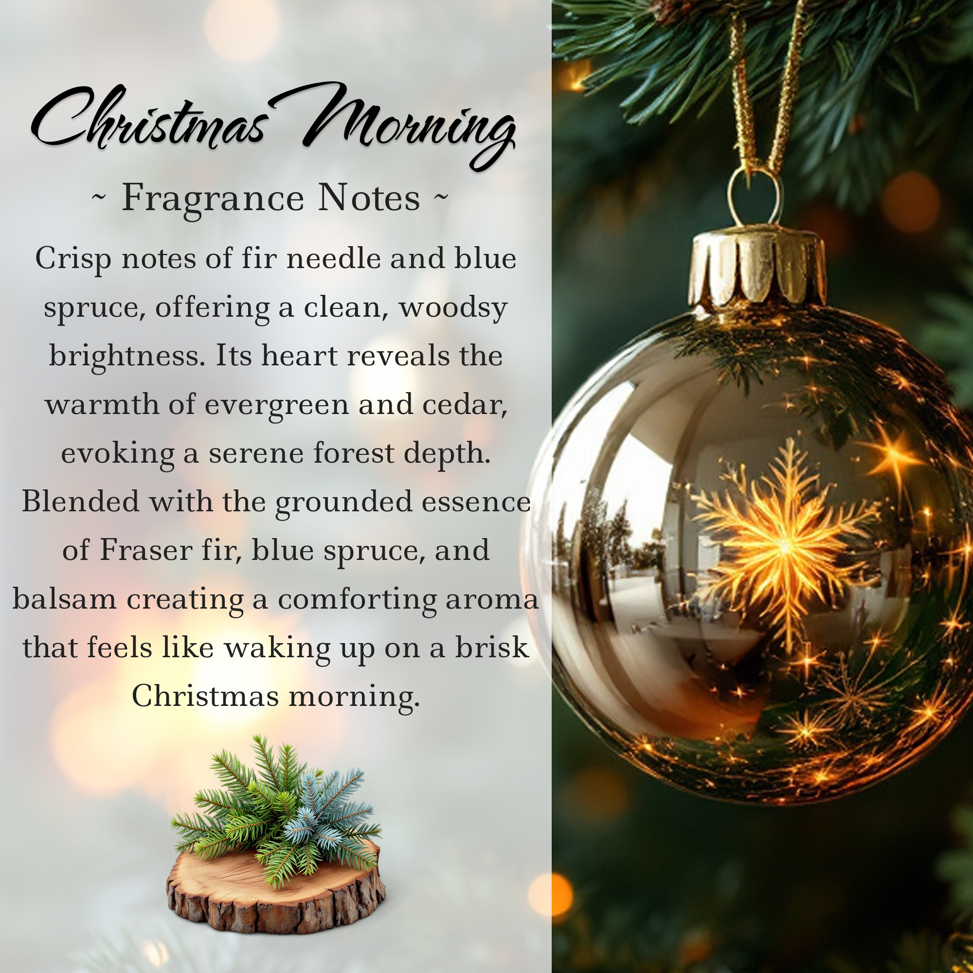 Limited Edition: Christmas Morning Crystal-Enhanced Oil Diffuser, Car Air Freshener, 8ml