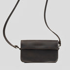 Leather Shoulder Bag (Dark Brown)