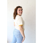 Classic Women's Ringer Tee in Mustard