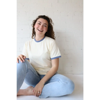 Classic Women's Ringer Tee in Navy