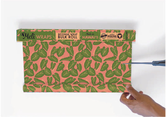 Beeswax Wrap Bulk Roll - Kalo Print - The Peony Haus