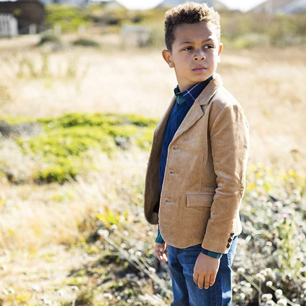 Organic Corduroy Blazer with Elbow Patches - 98% Organic Cotton