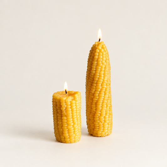 Pure Beeswax Corn Cob Candle