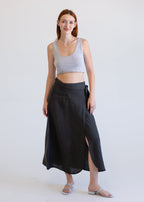 Linen Wrap Skirt