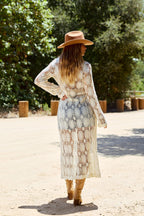 Dallas Natural Crochet Duster Cardigan - FINAL SALE