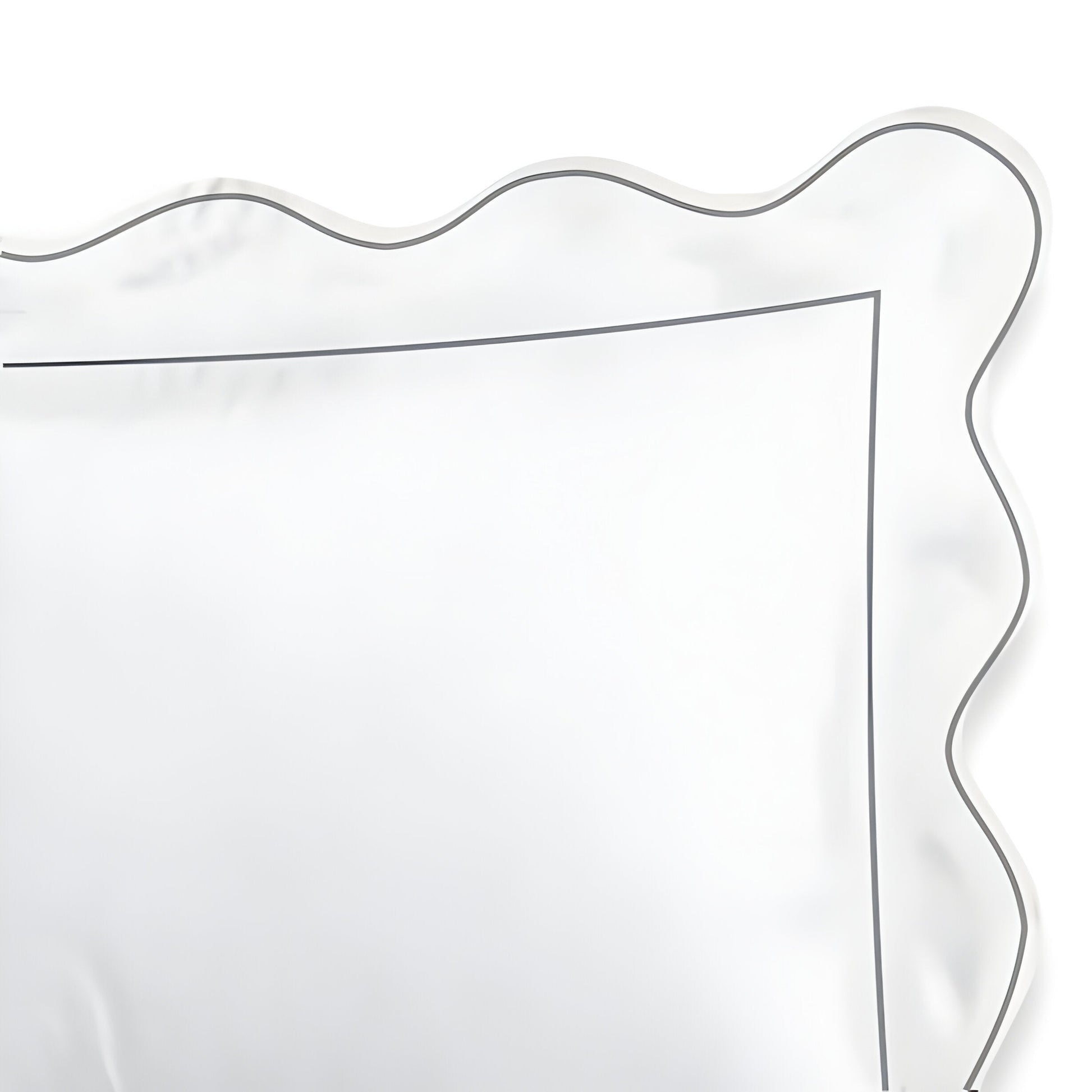 400TC Cotton Scallop Embroidery & Border Sateen Solid Duvet Cover Set