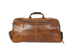 Leather Duffle Bag with Shoe Compartment. - The Peony Haus