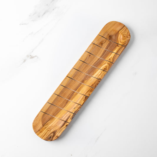 Handmade Olive Wood Bread Board | Rustic Slicing and Serving Platter - The Peony Haus