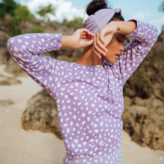 ARNOLDI Organic Cotton Sweatshirt, in Lilac Purple - The Peony Haus