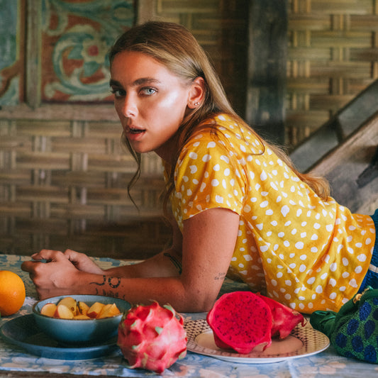 ARNOLDI Organic Cotton Shirt, in Golden Saffron - The Peony Haus