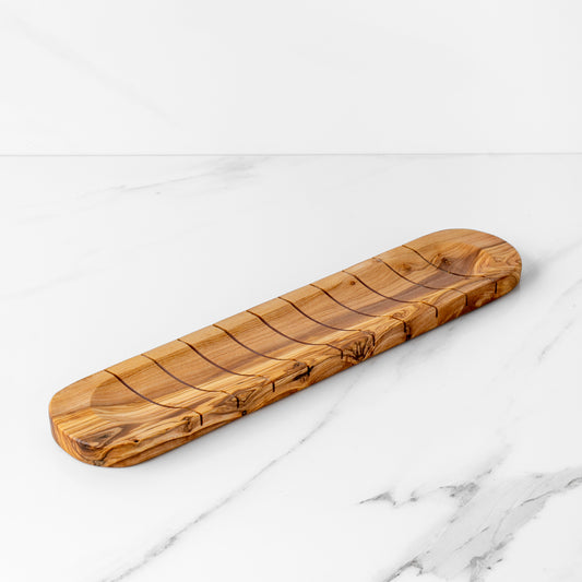 Handmade Olive Wood Bread Board | Rustic Slicing and Serving Platter - The Peony Haus