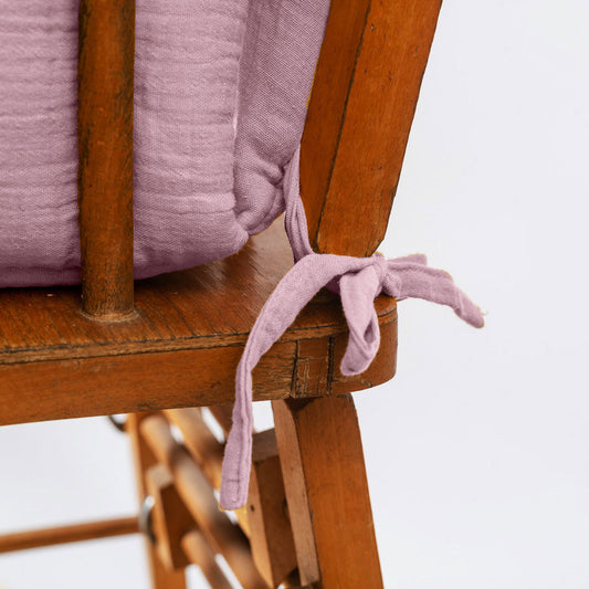 Cushion High Chair in Organic Cotton - Pink - The Peony Haus