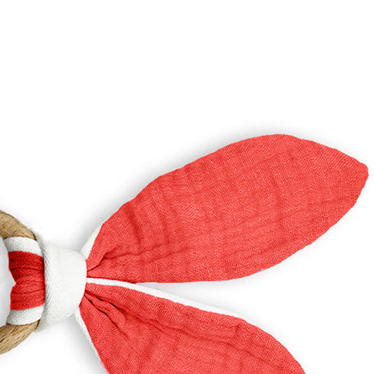 Organic Cotton Teething Ring - Strawberry - The Peony Haus