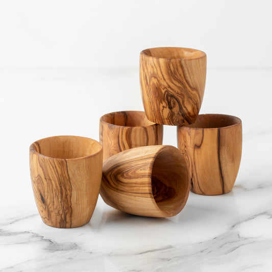 Handcrafted Olive Wood Shot Glass - 1.5 oz - The Peony Haus