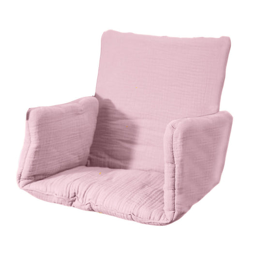 Cushion High Chair in Organic Cotton - Pink - The Peony Haus