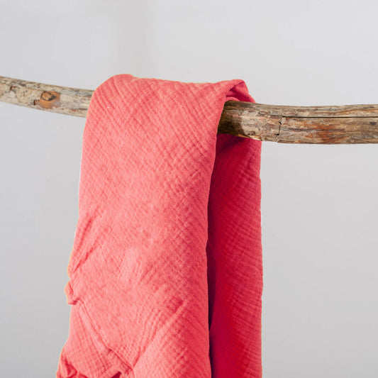 Organic Cotton Swaddles  - Strawberry - The Peony Haus