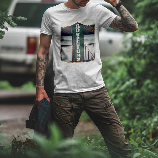 Rustic Cabin Eco T-Shirt | GOTS Organic Cotton | Mountain Life - The Peony Haus