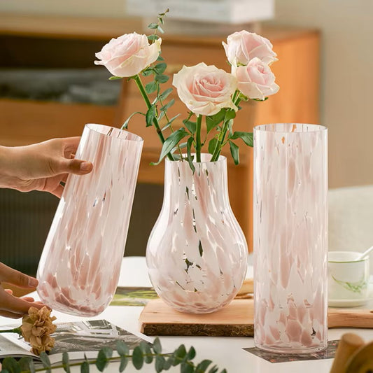 Medieval Glass Vase Pink - The Peony Haus