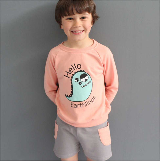 Hello earthlings organic sweatshirt - The Peony Haus