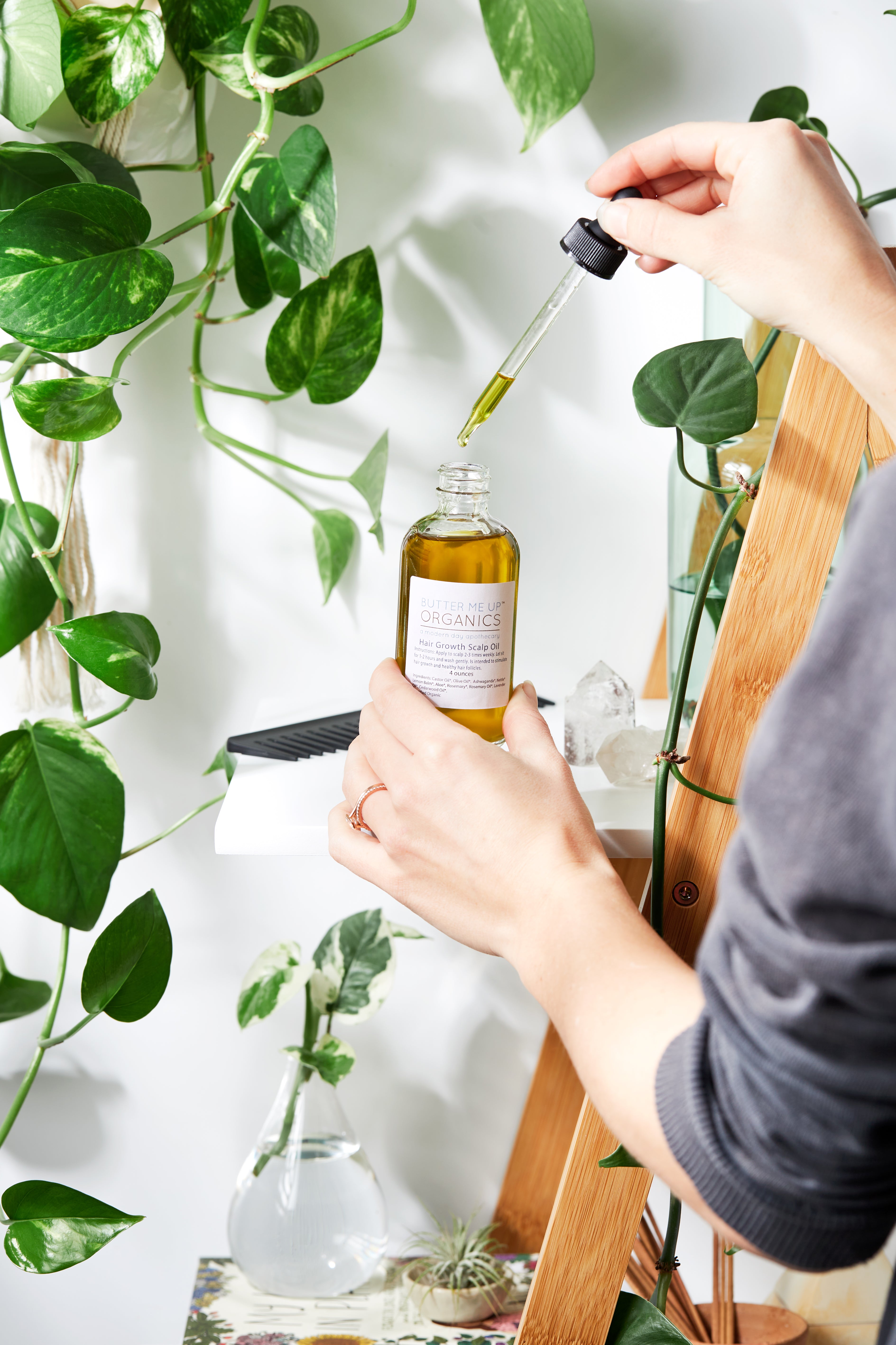 Organic Scalp Treatment / Scalp Oil / Hair Growth / Organic Hair Oil - The Peony Haus