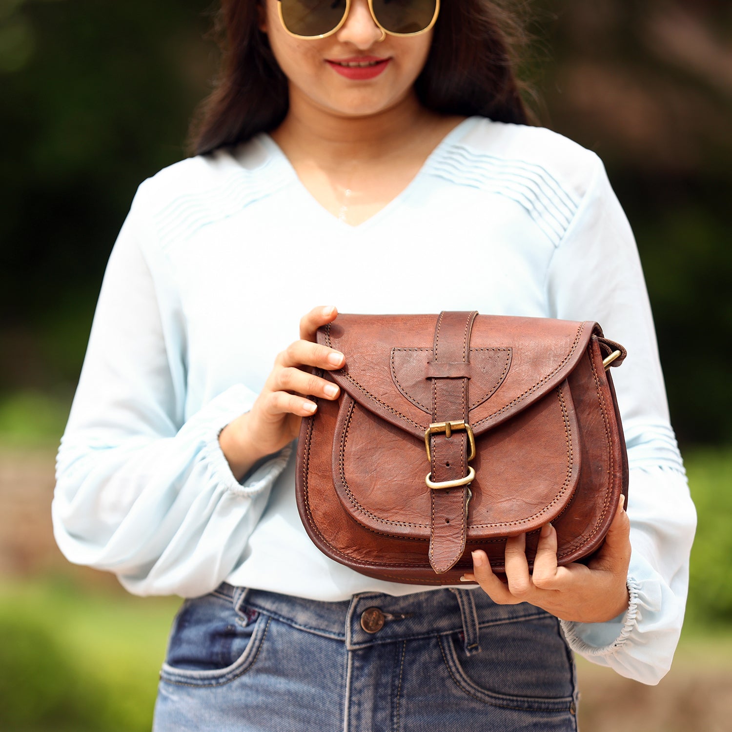 Genuine Leather Small Crossbody Purses Satchel for Ladies Handbags - The Peony Haus
