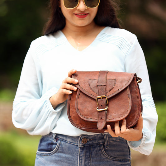 Genuine Leather Small Crossbody Purses Satchel for Ladies Handbags - The Peony Haus