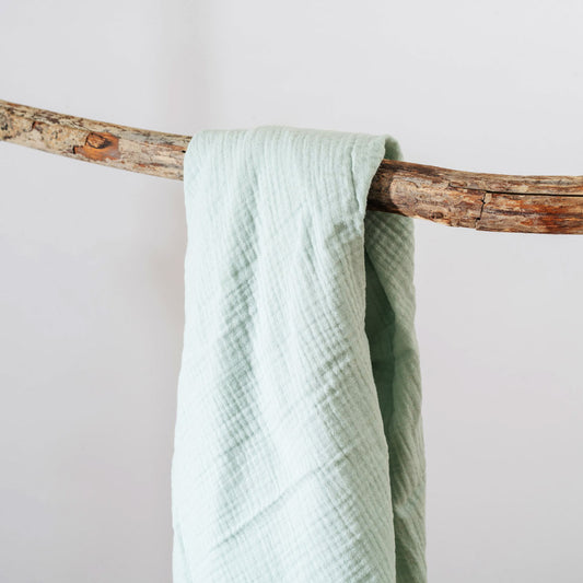 Organic Cotton Swaddles - Green - The Peony Haus