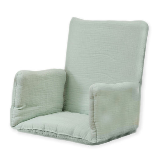 Cushion High Chair in Organic Cotton - Green - The Peony Haus