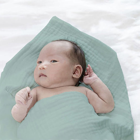 Maxi Organic Cotton Swaddles - Green - The Peony Haus