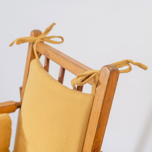 Cushion High Chair in Organic Cotton - Honey - The Peony Haus