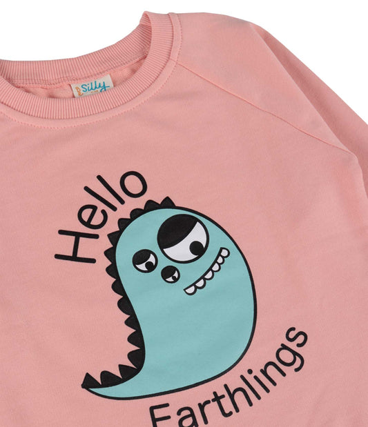 Hello earthlings organic sweatshirt - The Peony Haus