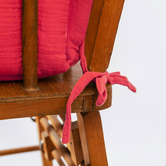 Cushion High Chair in Organic Cotton - Strawberry - The Peony Haus