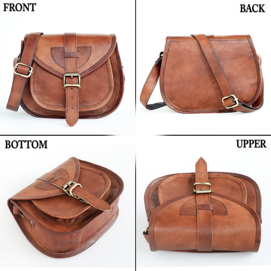 Genuine Leather Small Crossbody Purses Satchel for Ladies Handbags - The Peony Haus