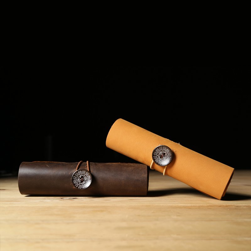 Genuine leather Cable Manager Storage Wrap