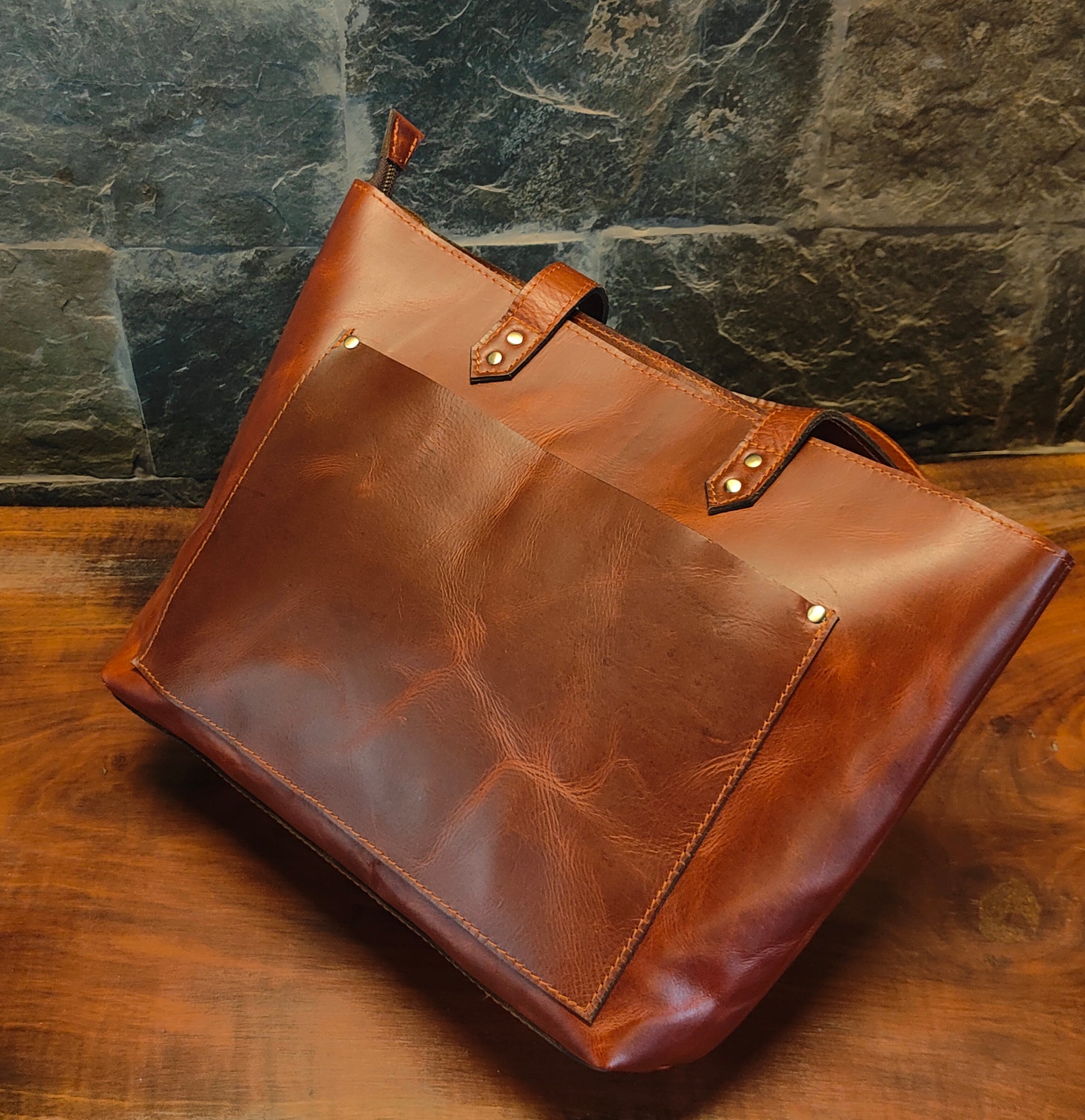 Genuine Leather Tote Bag for Women Large Women's Shoulder Handbag - The Peony Haus